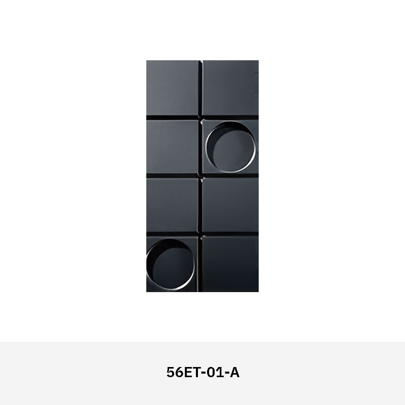 Geometric interior wall tile with sculptural texture in UHPC, ideal for modern feature walls in residential and commercial spaces.