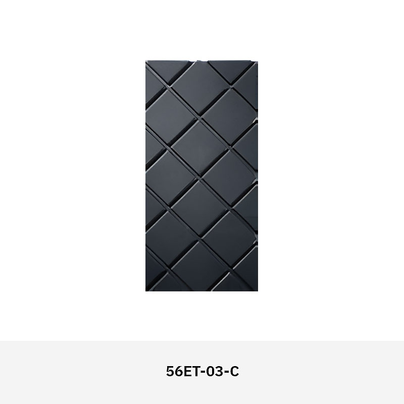 Geometric interior wall tile with sculptural texture in UHPC, ideal for modern feature walls in residential and commercial spaces.