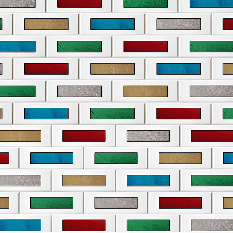 Modern decorative wall tile with sculptural grooves, perfect for interior feature and accent walls in residential and commercial spaces.