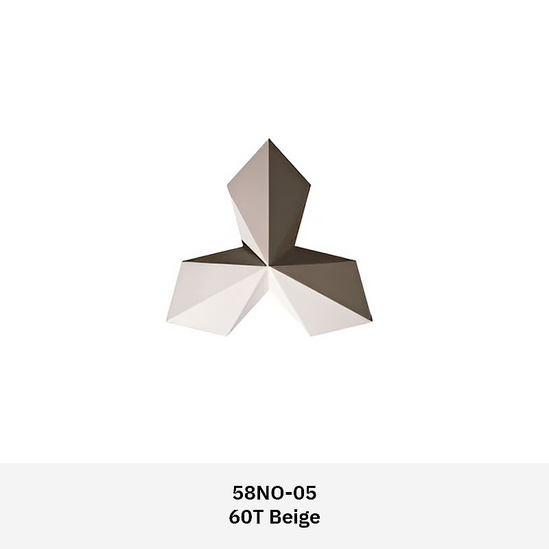 3D textured wall tile with star-shaped design in subtle colors, ideal for modern residential and commercial interior feature walls.