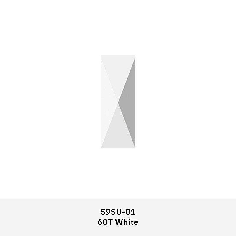 Geometric 3D wall tile with triangular pattern in matte and metallic finish, ideal for residential and commercial interior feature walls.