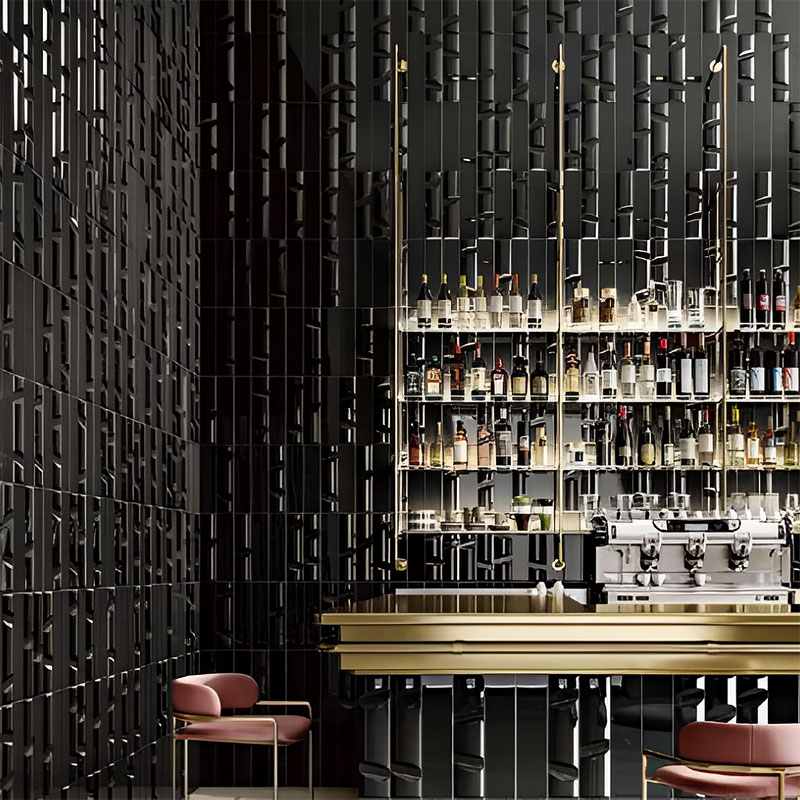 Modern accent tile with textured surface for feature walls in residential and commercial interiors. Formavox 60ME – sleek, durable, and stylish.