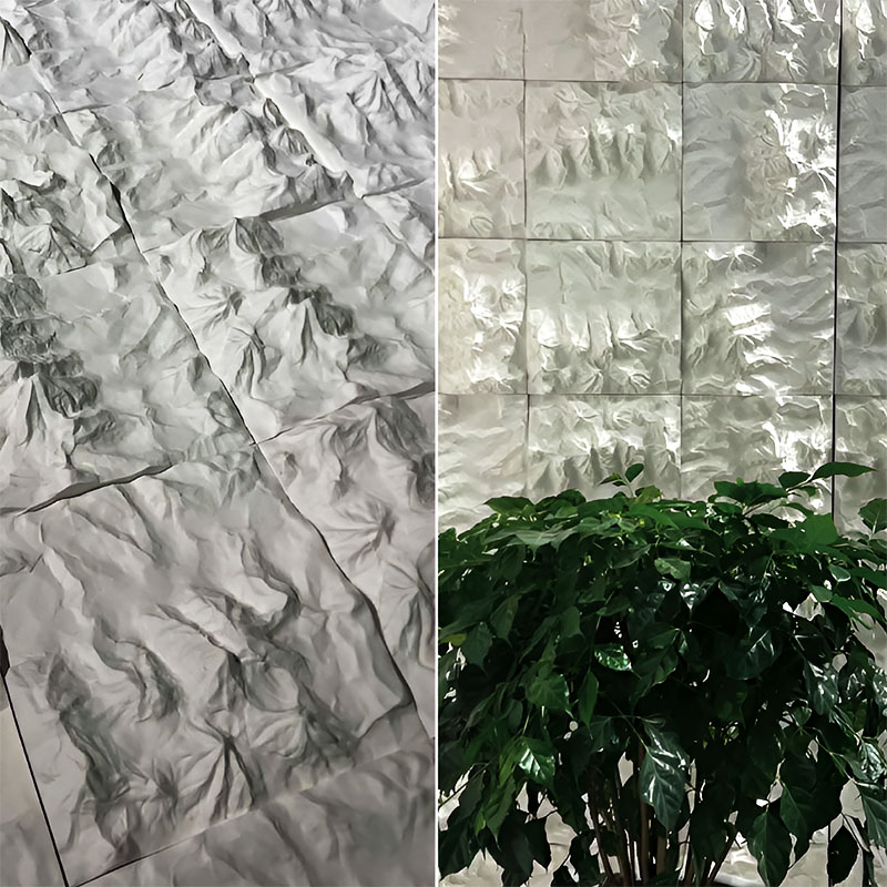 3D accent wall tile with geometric design in modern finishes – Formavox 64MO