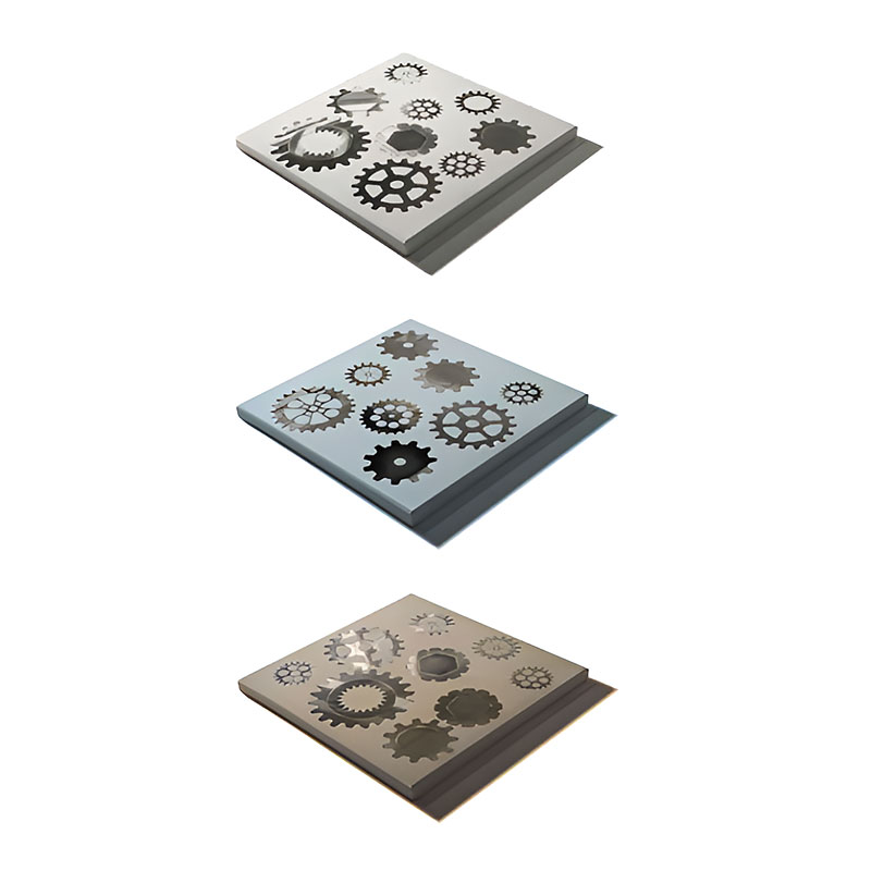 Formavox 65GE sculpted 3D concrete wall tile with geometric design, shown in matte and metallic finish for modern interiors