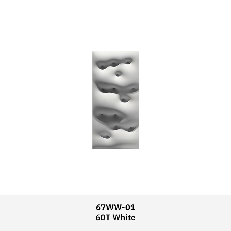 Formavox 67WW dimple-textured concrete wall tile in matte finish, showing fluid, organic surface for interior design.