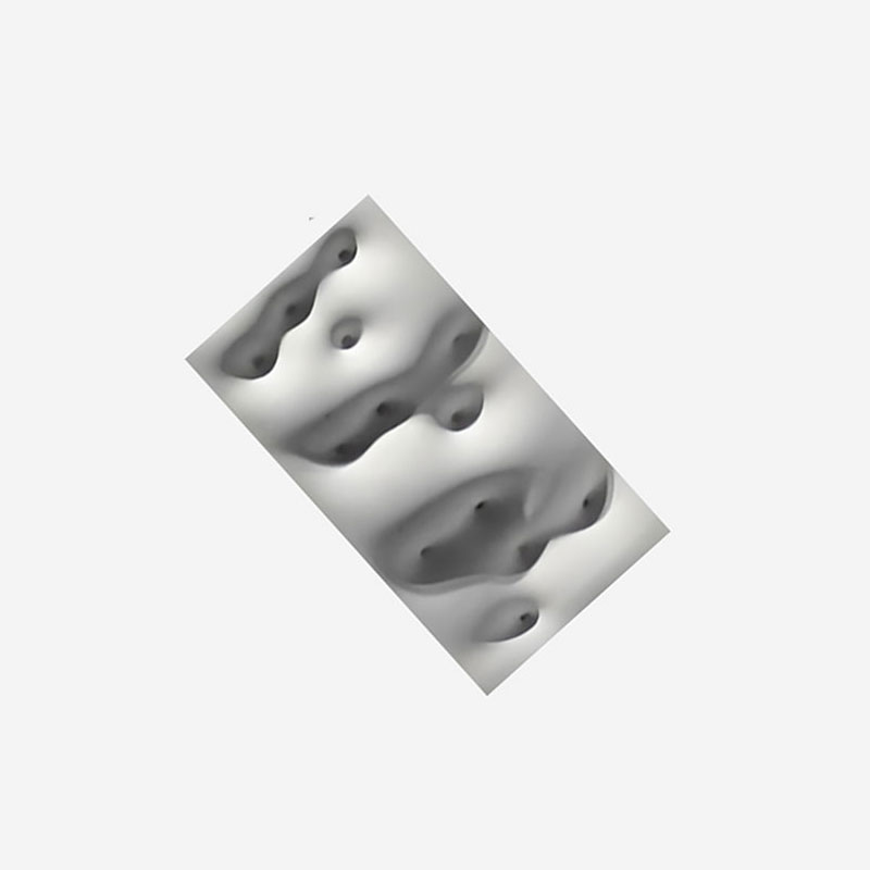 Formavox 67WW dimple-textured concrete wall tile in matte finish, showing fluid, organic surface for interior design.