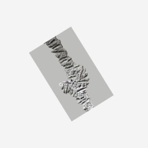 Formavox 69FU – large-format futuristic carved wall tile in UHPC with sculptural surface, ideal for modern interior feature walls.
