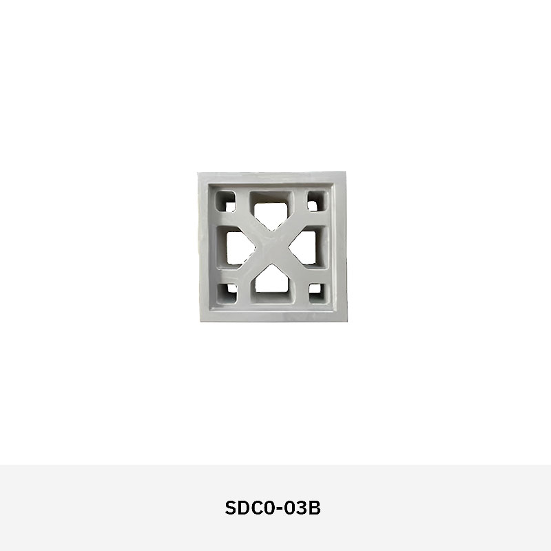 Structura SDC01 cement breeze block in decorative pattern, ideal for ventilated walls, façades, and privacy screens