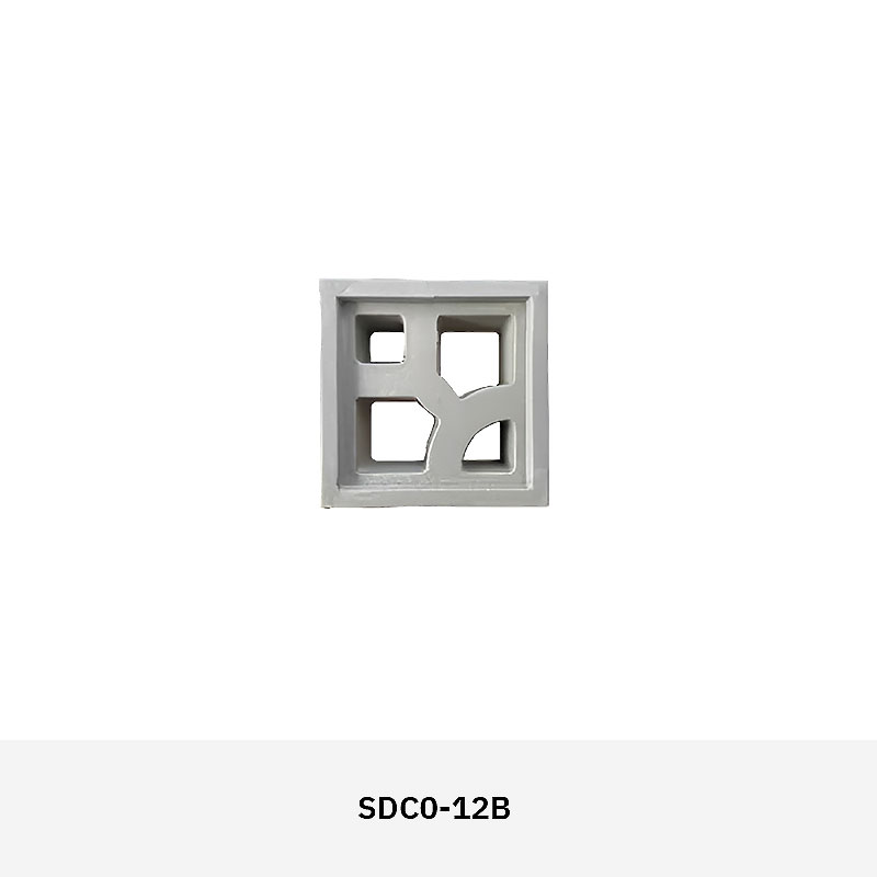 Structura SDC01 cement breeze block in decorative pattern, ideal for ventilated walls, façades, and privacy screens