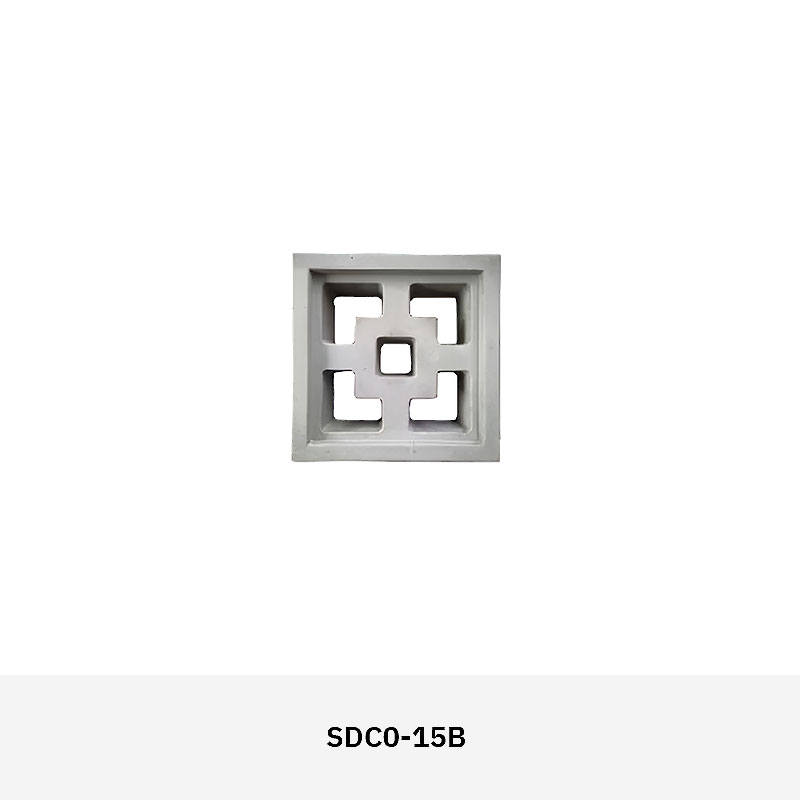 Structura SDC01 cement breeze block in decorative pattern, ideal for ventilated walls, façades, and privacy screens