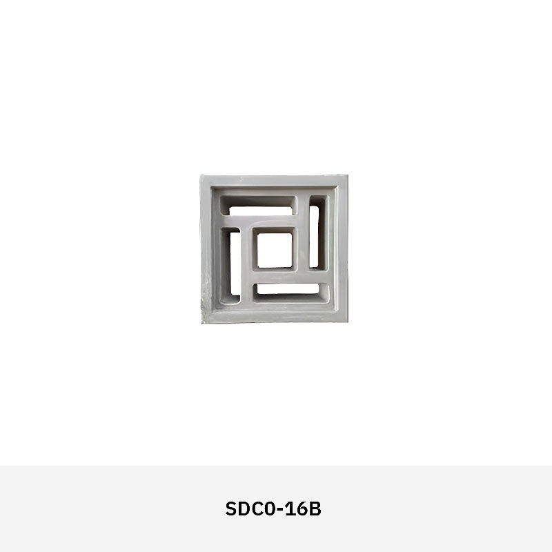 Structura SDC01 cement breeze block in decorative pattern, ideal for ventilated walls, façades, and privacy screens