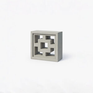 Structura SDC01 cement breeze block in decorative pattern, ideal for ventilated walls, façades, and privacy screens