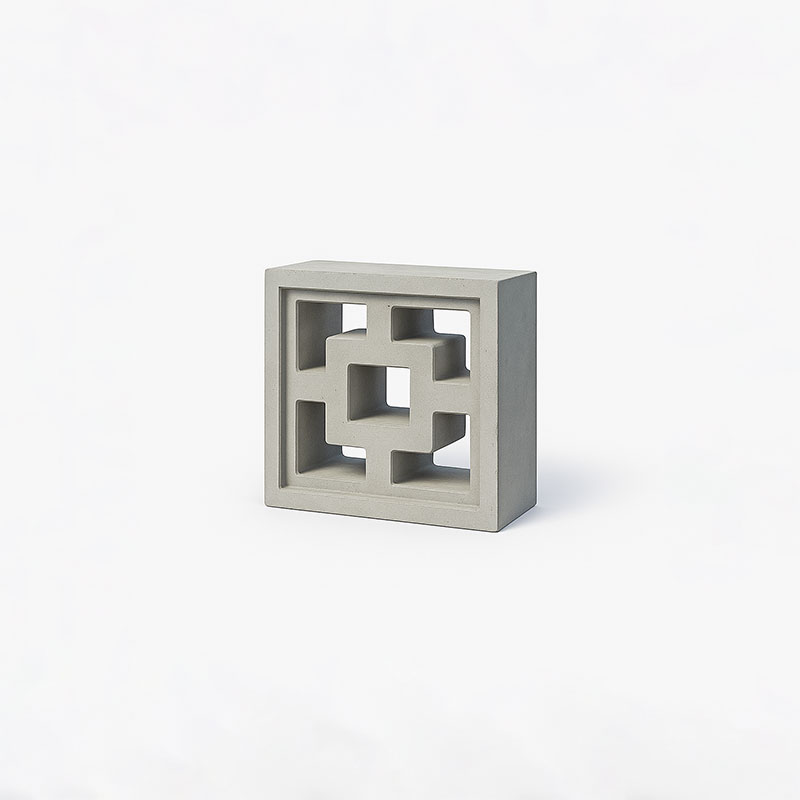 Structura SDC01 cement breeze block in decorative pattern, ideal for ventilated walls, façades, and privacy screens