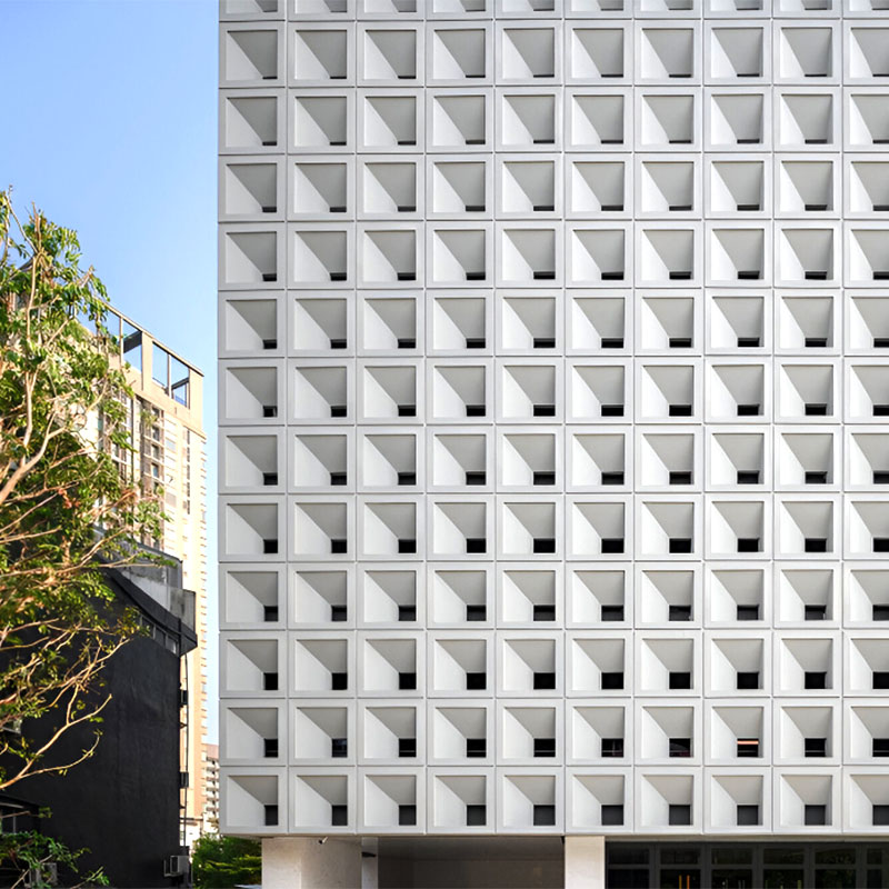 Structura SDK01 Mid Century Cement Block – geometric design, durable cement, indoor & outdoor applications