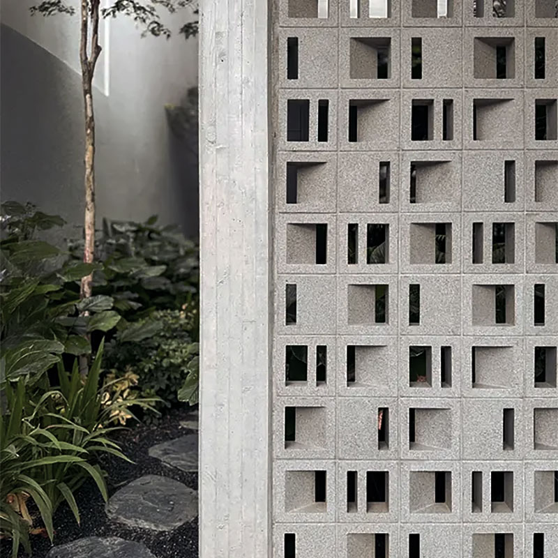 Structura SDK02 Concrete Breeze Block – mid-century geometric design, durable concrete, indoor & outdoor applications