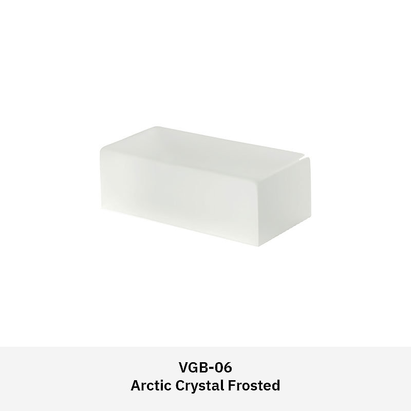 Venetian glass brick in polished, natural, or frosted finish for decorative interior walls and partition