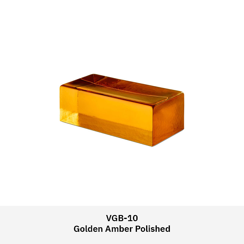 Venetian glass brick in polished, natural, or frosted finish for decorative interior walls and partition