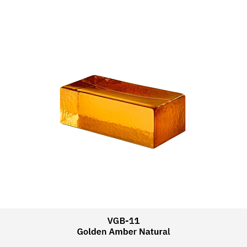 Venetian glass brick in polished, natural, or frosted finish for decorative interior walls and partition