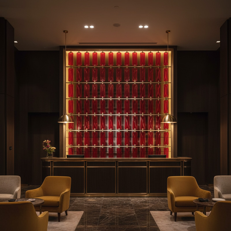 ORNVITRUM YZ0COSR colored slim glass brick for interior partitions