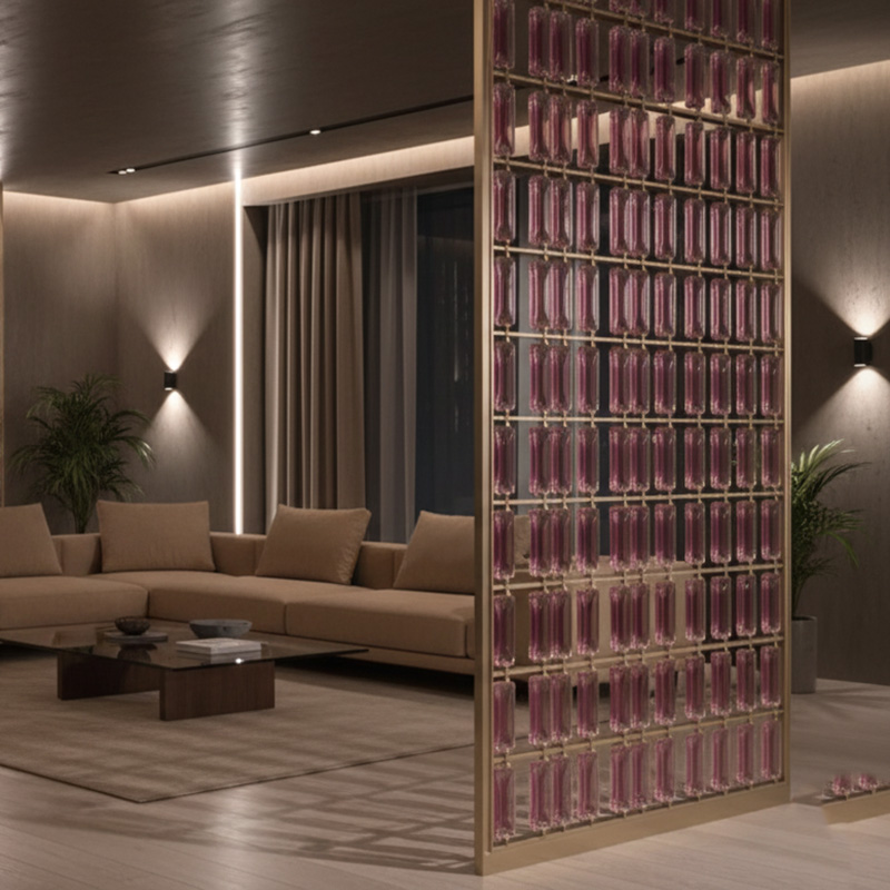 ORNVITRUM YZ0COSR colored slim glass brick for interior partitions