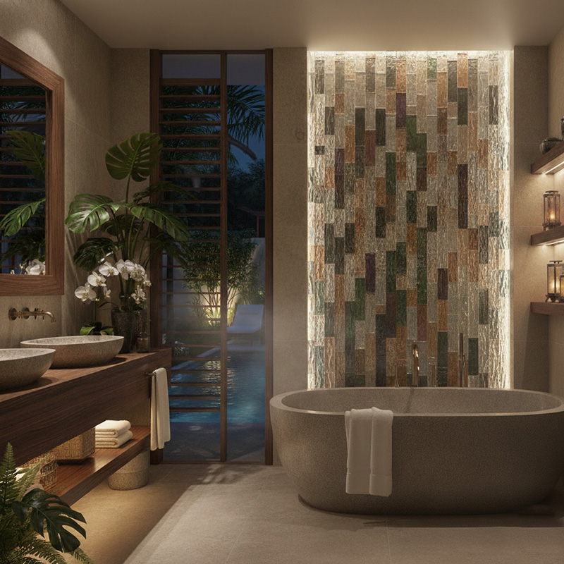 ORNVITRUM YZ0COTR colored textured glass panels for modern interior partitions and wall designs.