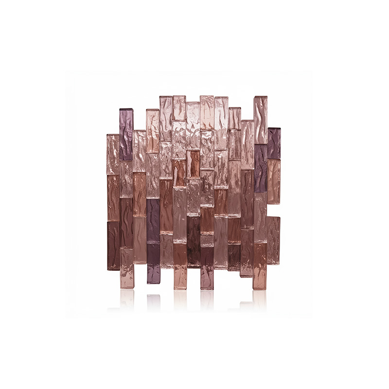 ORNVITRUM YZ0COTR colored textured glass panels for modern interior partitions and wall designs.