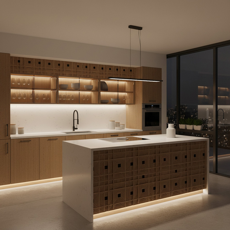 Square Synthetic Rattan Panel used for outdoor wall cladding and partitions