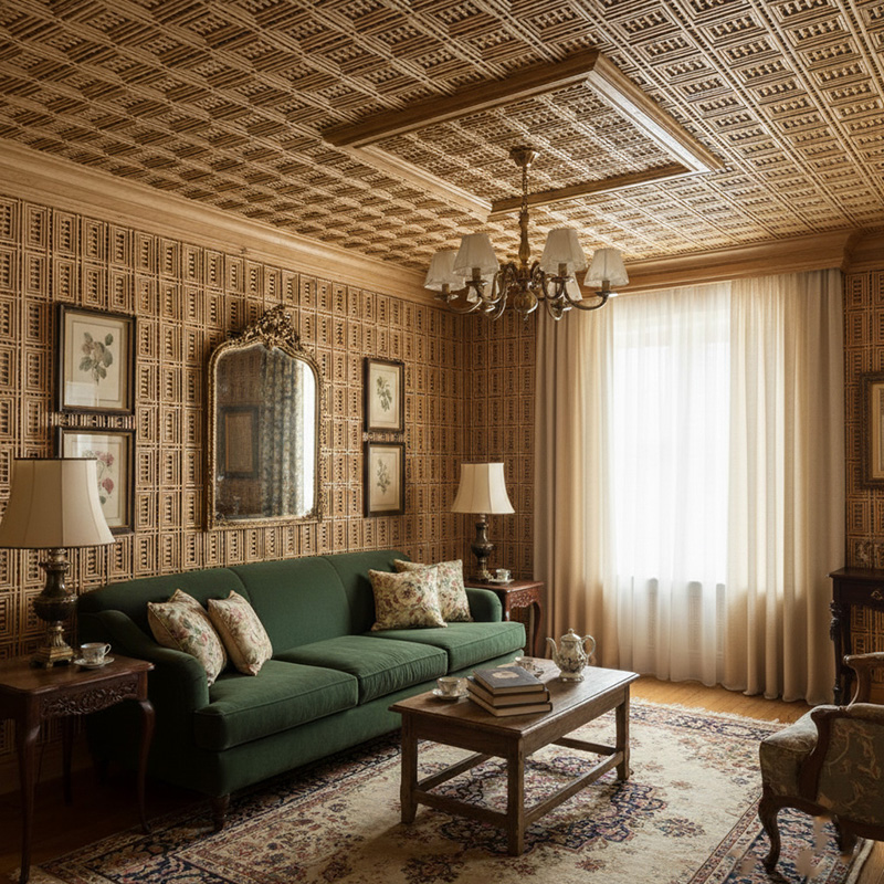 Handmade rectangular synthetic rattan panel with 3D vertical weave and aluminium frame in warm red pin color.