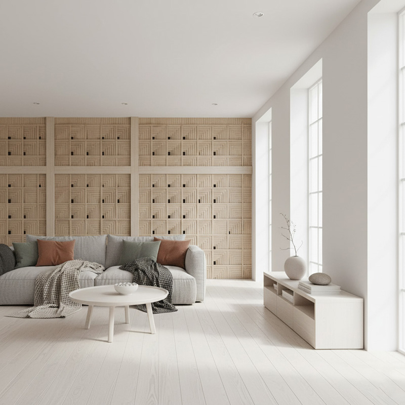 Handcrafted corner-weave synthetic rattan panel with PE rattan and powder-coated aluminum frame for interior and exterior design