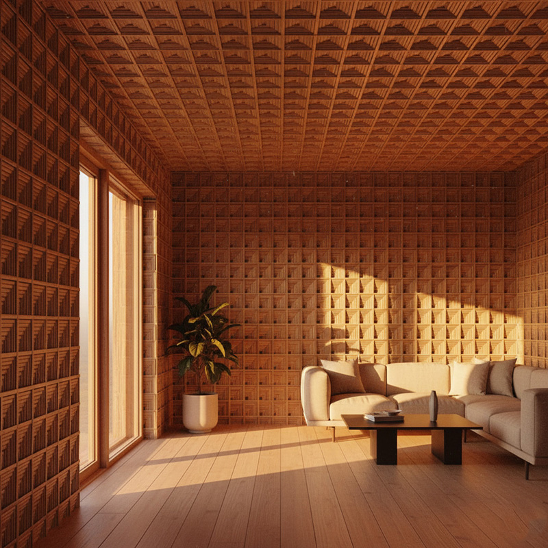 Handcrafted corner-weave synthetic rattan panel with PE rattan and powder-coated aluminum frame for interior and exterior design