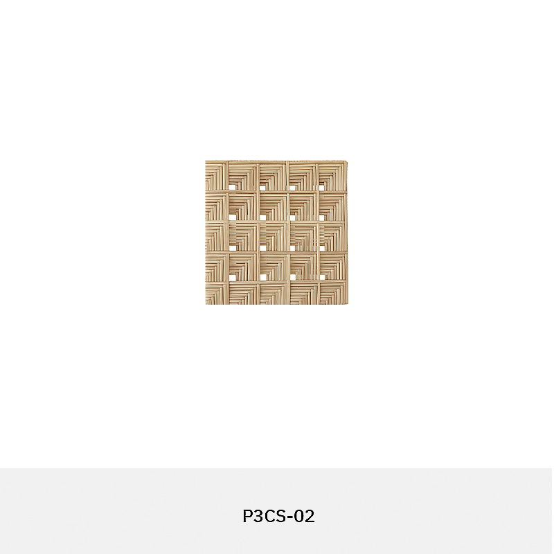 Handcrafted corner-weave synthetic rattan panel with PE rattan and powder-coated aluminum frame for interior and exterior design