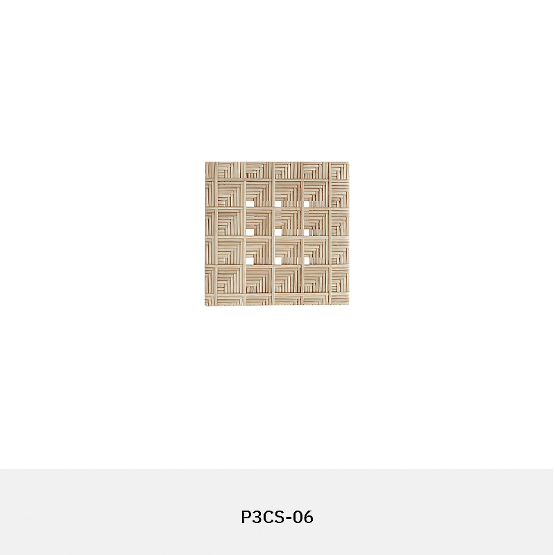 Handcrafted corner-weave synthetic rattan panel with PE rattan and powder-coated aluminum frame for interior and exterior design