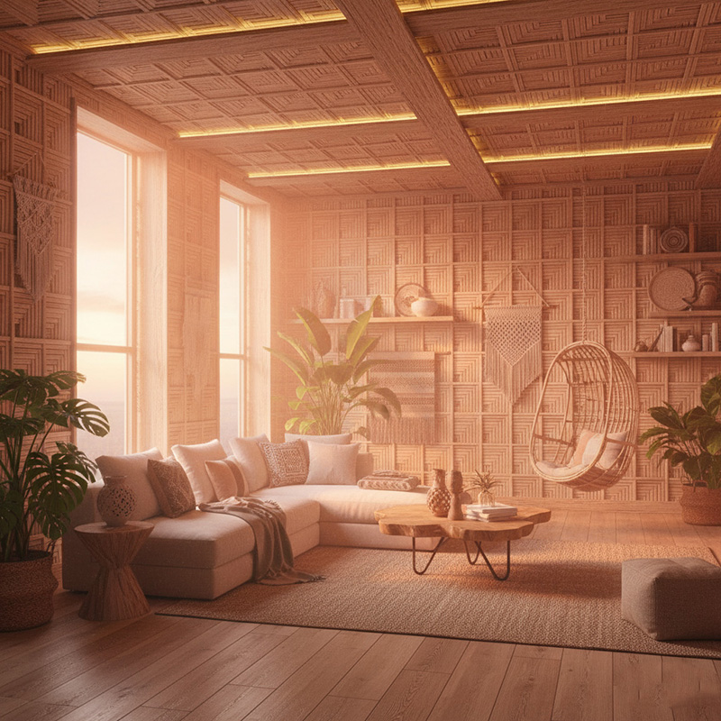 Handcrafted corner-weave synthetic rattan panel with PE rattan and powder-coated aluminum frame for interior and exterior design