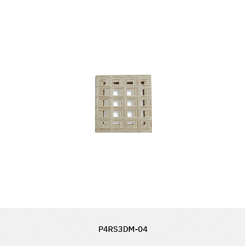 Modern 3D synthetic rattan panel with woven geometric pattern for architectural and interior use