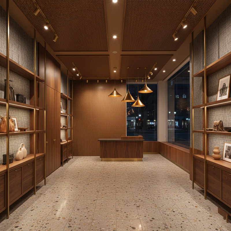 RATTANA-P6ZZH synthetic rattan zig zag panel with modern HDPE woven texture for walls, ceilings, and partitions