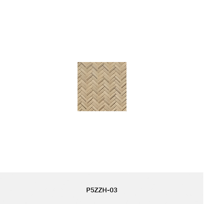 RATTANA-P6ZZH synthetic rattan zig zag panel with modern HDPE woven texture for walls, ceilings, and partitions