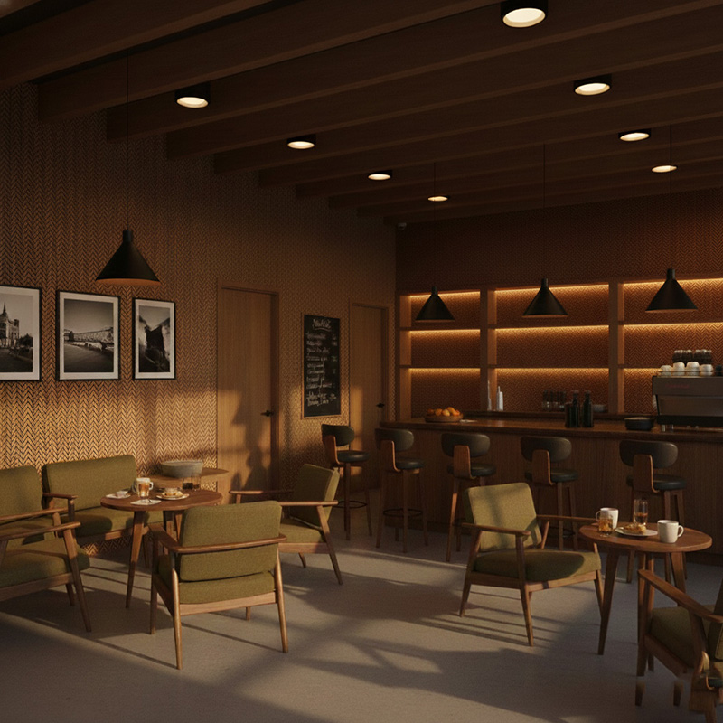 RATTANA-P6ZZH synthetic rattan zig zag panel with modern HDPE woven texture for walls, ceilings, and partitions