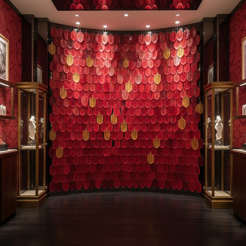 Glossy multicolored decorative glass leaf tiles for modern wall décor and feature wall applications