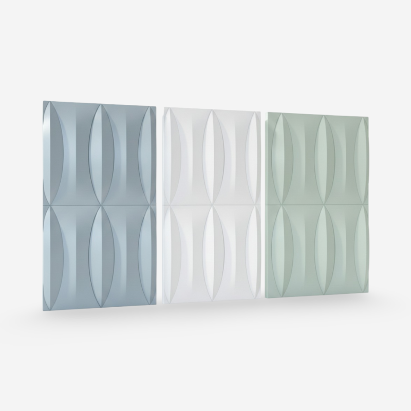 3D cement brick Waterdrop design with curved concrete texture for modern interior feature wall cladding