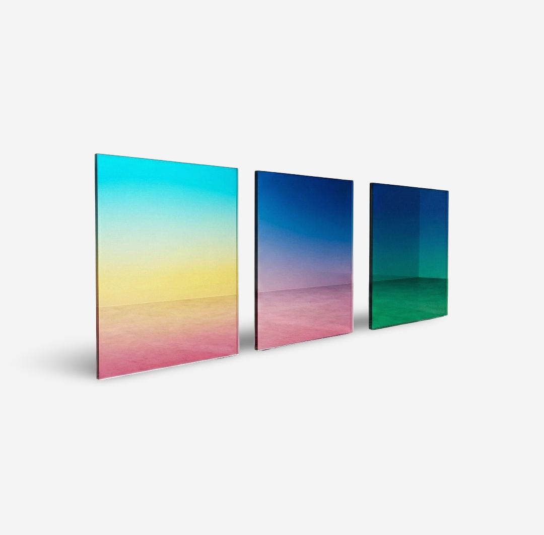 Gradient Glass Panel Custom Gradient Glass Panels GLASMETRA- CF0CGGP - Crafta Forms