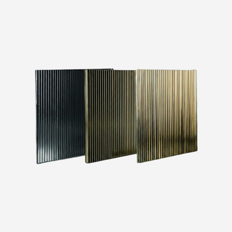 GLASMETRA Tenui fluted glass panel with vertical ribbed texture, allowing light diffusion and privacy for modern interior glass walls.