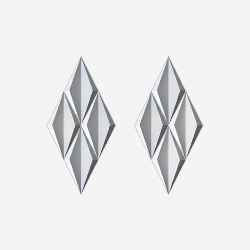 Kite-inspired 3D cement brick wall panel with geometric relief for modern interior feature wall design