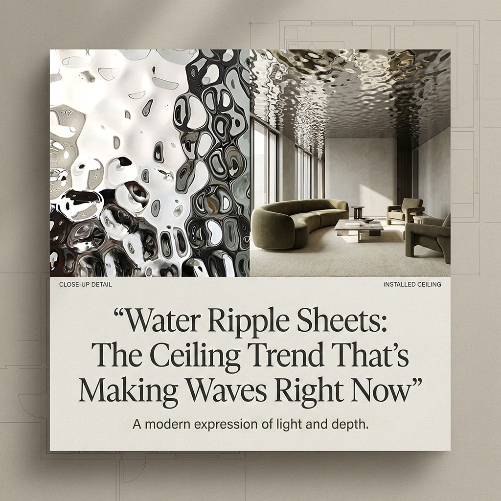 Water Riple Stop Stainless Steel Water Ripple Sheets: Ceiling Trend
