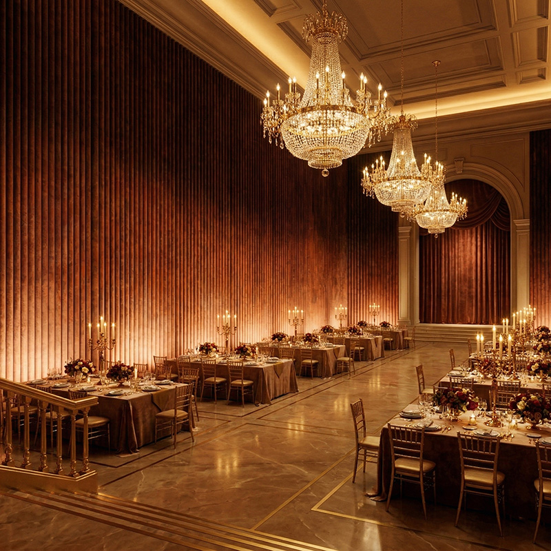 3D corrugation acoustic wall panel made of polyester fiber for sound absorption and modern interior wall design