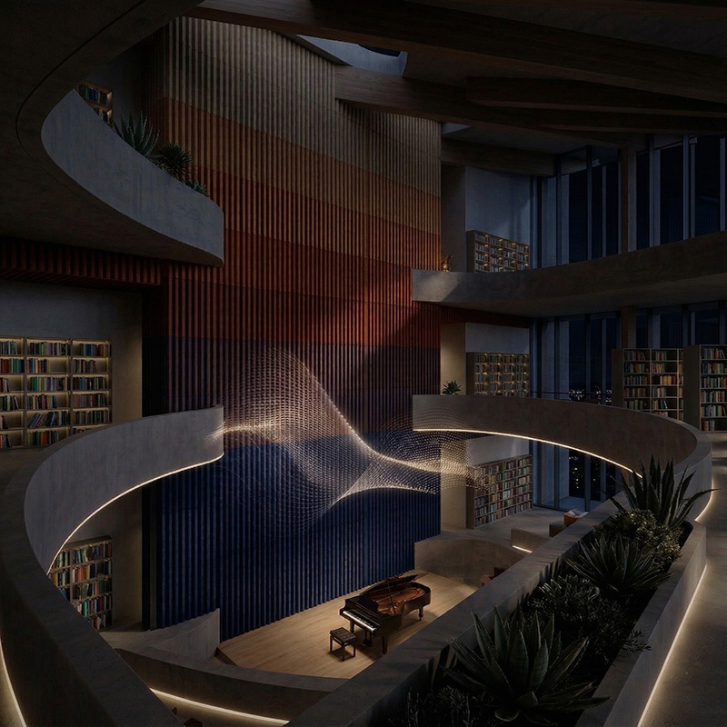 3D corrugation acoustic wall panel made of polyester fiber for sound absorption and modern interior wall design