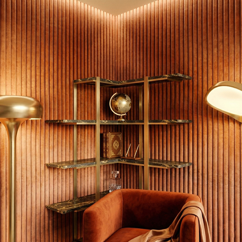 3D corrugation acoustic wall panel made of polyester fiber for sound absorption and modern interior wall design