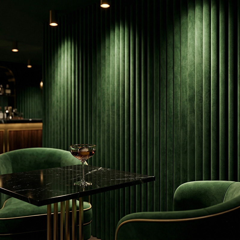 3D corrugation acoustic wall panel made of polyester fiber for sound absorption and modern interior wall design