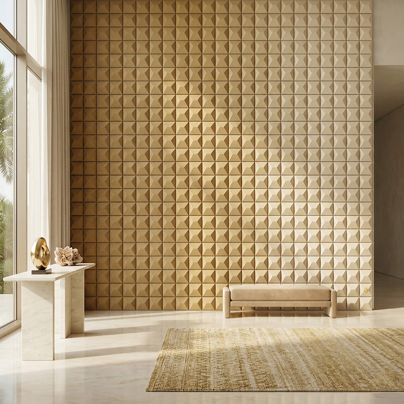 3D stars acoustic wall panel blue polyester fiber decorative sound absorbing panel modern interior design