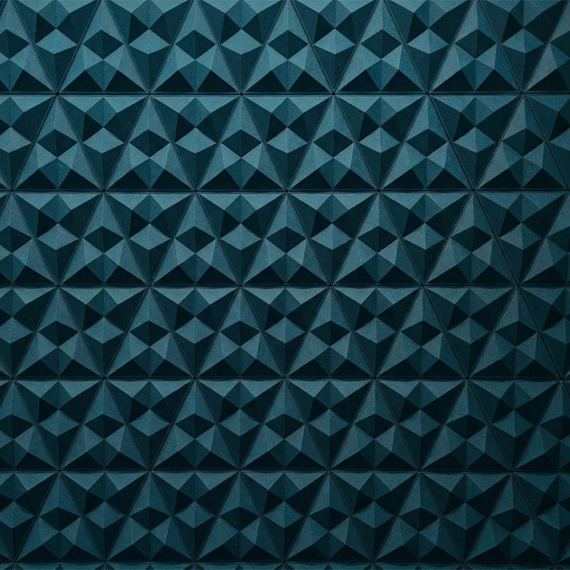 3D Wushan Mountain acoustic wall panels in modern interior with sound absorbing decorative polyester fiber design