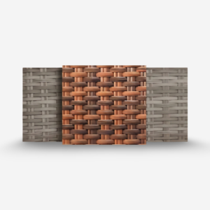 RATTANA P11NLDV normal linear synthetic rattan panel with dense woven texture for luxury interior wall cladding